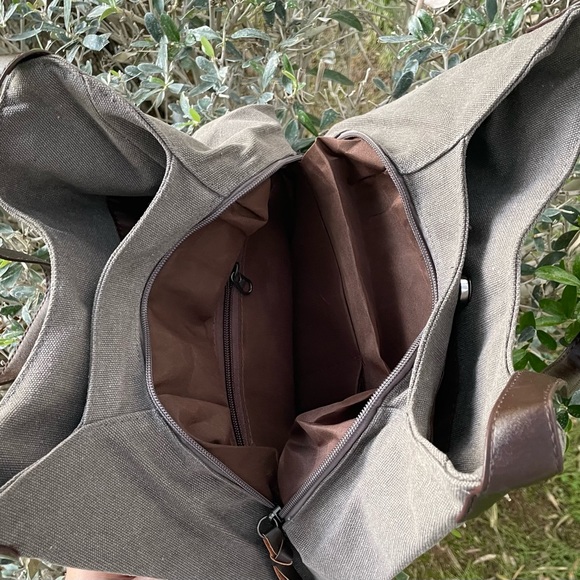 Gray Canvas Tote - Picture 3 of 4